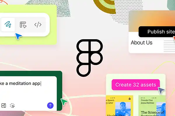 لوگوی فیگما با نماد هوش مصنوعی؛ معرفی آپدیت بزرگ و ۴ ابزار جدید Figma Sites، Make، Buzz و Draw در های ورت.
