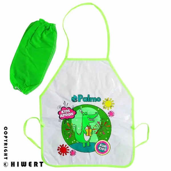 خرید پیش بند و کاور نقاشی کودک پالمو طرح دایناسور سبز با آستین مجزا و جنس ضدآب و نفوذناپذیر در فروشگاه های ورت.