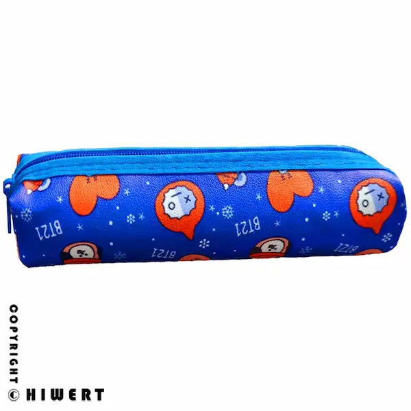 جامدادی چرمی آبی طرح کویا و تاتا BT21 زمستانی