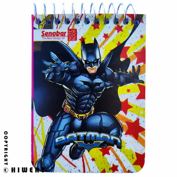 خرید دفترچه یادداشت سیمی برند صنوبر طرح بتمن Batman با کاغذ ضخیم ۸۰ برگ در های ورت.
