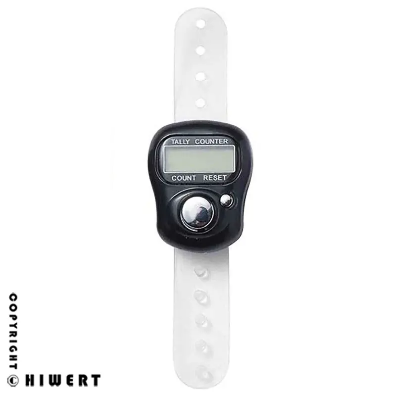 خرید صلوات شمار دیجیتال انگشتی جیسین (JIXIN) مدل خاتم. شمارنده ۵ رقمی دقیق با بند سیلیکونی قابل تنظیم، حافظه هوشمند و دکمه ریست.