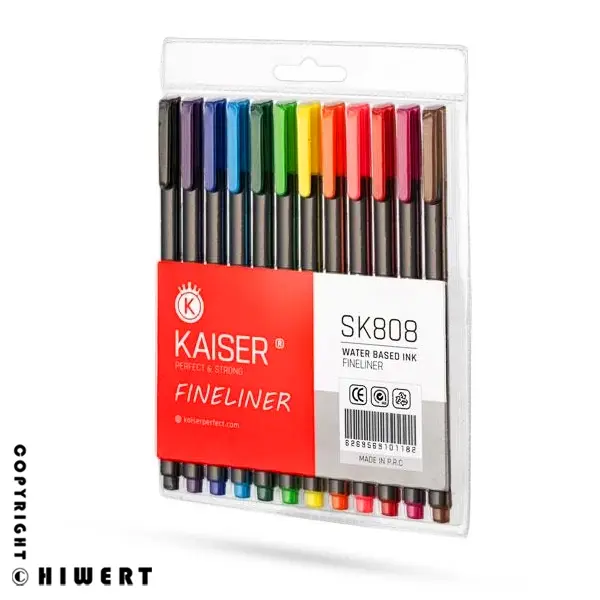 روان نویس نوک نمدی ۱۲ رنگ کایزر مدل SK808 بسته بندی کیفی