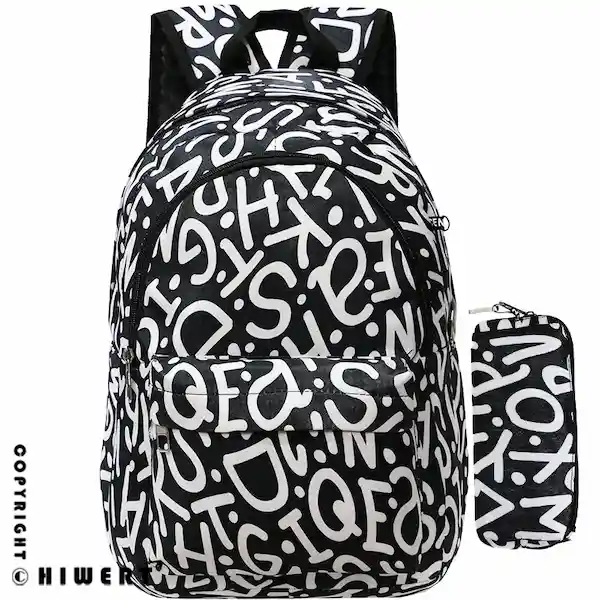 ست کوله پشتی توریث مدل KL-5429 به همراه جامدادی ست، ضد آب و فوق سبک (۳۰۰ گرم)، بهترین کوله مدرسه، خرید آنلاین از های ورت.