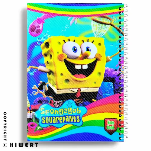 خرید دفتر 100 برگ سیمی طرح باب اسفنجی مدل SQUAREPANTS - کاغذ مرغوب و ضخیم - مناسب علاقه مندان به باب اسفنجی