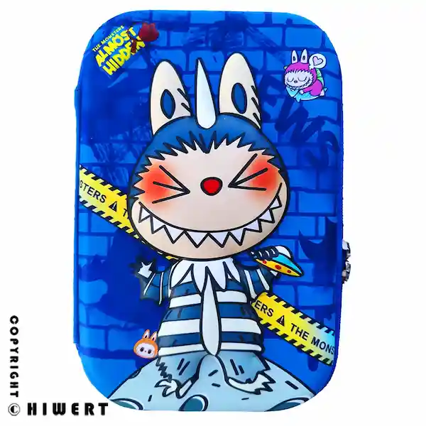 جامدادی تبلتی فانتزی سه بعدی طرح هیولا (The Monsters)، با جلد سخت برجسته، بسیار جادار و بزرگ، مناسب مدرسه، موجود در های ورت.