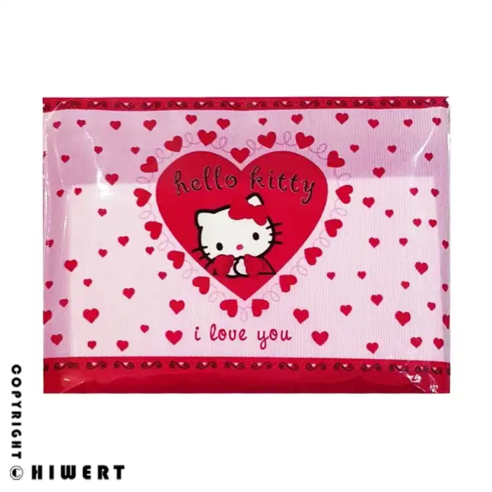 خرید دستمال کاغذی جیبی ۱۰ برگ طرح کیتی (Hello Kitty). دستمال ۲ لایه نرم و لطیف، سایز جیبی مناسب مدرسه و سفر کودکان.