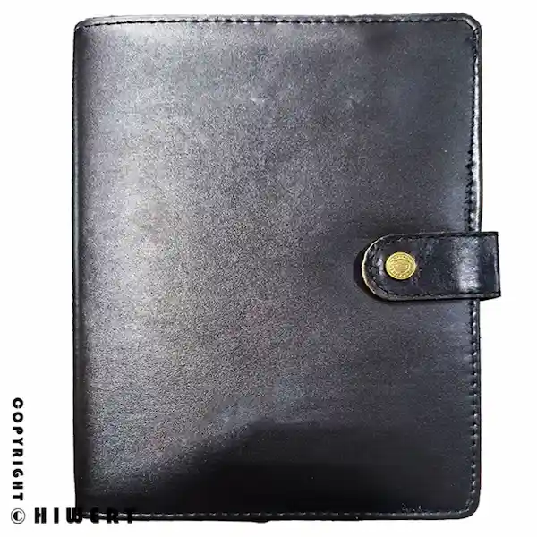 خرید کلاسور ۲۰ حلقه چرمی سایز A5. دفتر کلاسوری شیک با قفل فلزی، همراه با ۱۰۰ برگ کاغذ خط‌دار آماده. مناسب یادداشت و جلسات