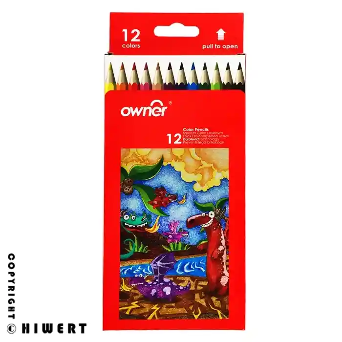 مداد رنگی ۱۲ رنگ اونر مدل Duralead با طرح اژدها، دارای مغزی نشکن و مقاوم در برابر فشار است. خرید اورجینال با قیمت عالی از های‌ ورت.