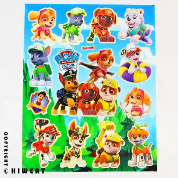 خرید برچسب فانتزی طرح سگ های نگهبان (PAW Patrol) شامل شخصیت‌ های چیس و مارشال از فروشگاه های ورت.