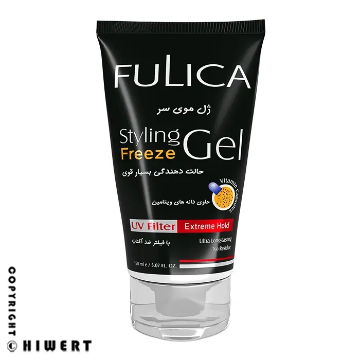 خرید ژل موی سر بسیار قوی فولیکا مدل Freeze حاوی دانه های ویتامین حجم ۱۵۰ میل از های ورت.