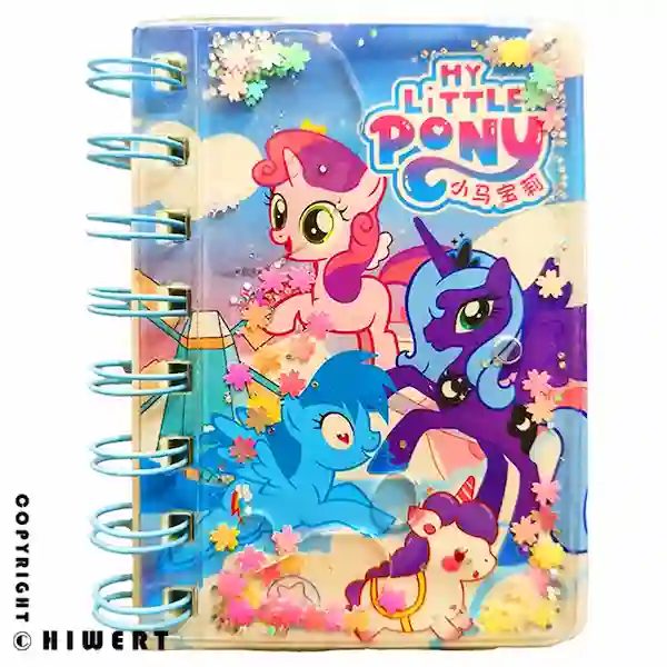خرید دفترچه فانتزی با جلد آکواریومی متحرک طرح پونی کوچولو (My Little Pony) از فروشگاه های ورت.