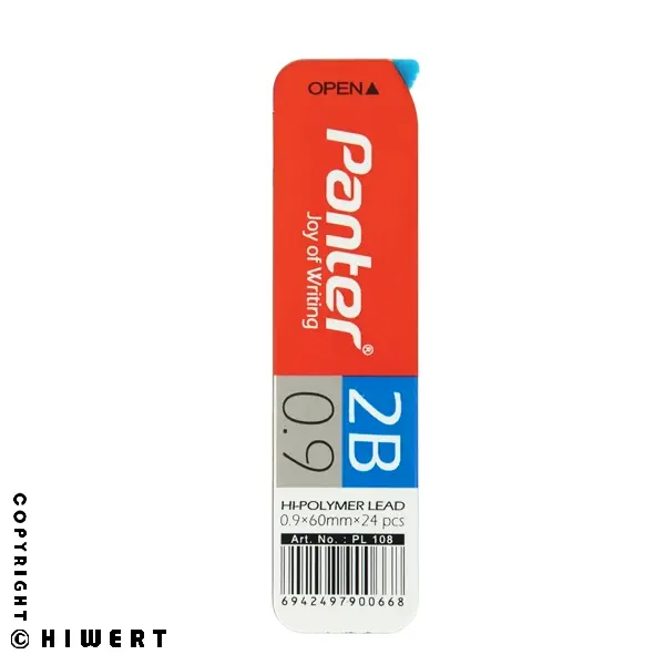 نوک مداد نوکی 0.9 میلی‌ متری پنتر مدل PL108 با نوشتار نرم و پررنگ؛ مناسب مدرسه و طراحی.