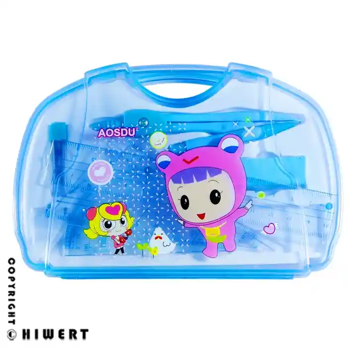 بهترین ست پرگار و گونیا جعبه دار طرح کارتونی مناسب دانش آموزان دبستان موجود در hiwert.