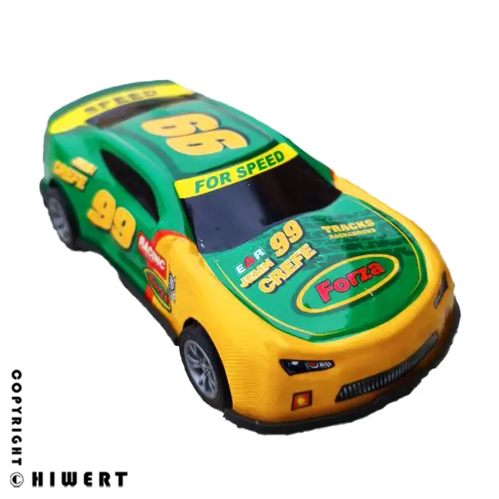 ماشین فلزی عقب کش طرح مسابقه ای (مدل Speed 99)، یک اسباب بازی پسرانه باکیفیت به رنگ سبز و زرد، خرید از های ورت.