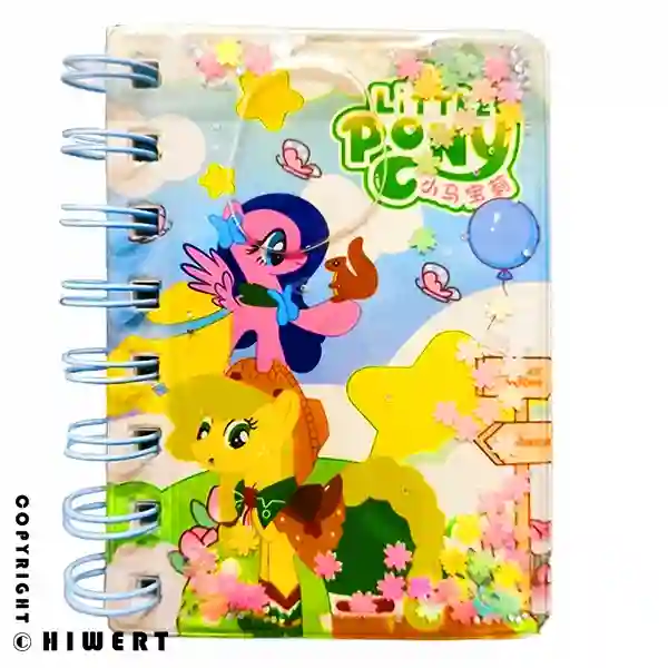 خرید دفترچه فانتزی با جلد آکواریومی متحرک طرح پونی کوچولو (My Little Pony) از فروشگاه های ورت.