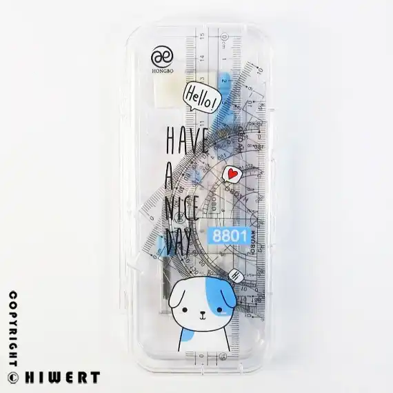 تصویر جعبه ابزار هندسه دانش آموزی Hongbo با طرح فانتزی و بامزه.