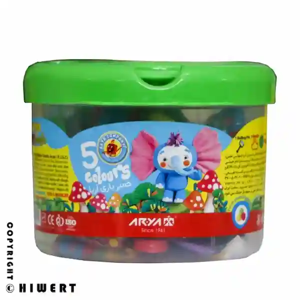بسته سطلی خمیر بازی ۵ رنگ آریا مدل ۱۰۶۲؛ بهترین اسباب بازی آموزشی برای تقویت خلاقیت کودکان | خرید آنلاین از های ورت.