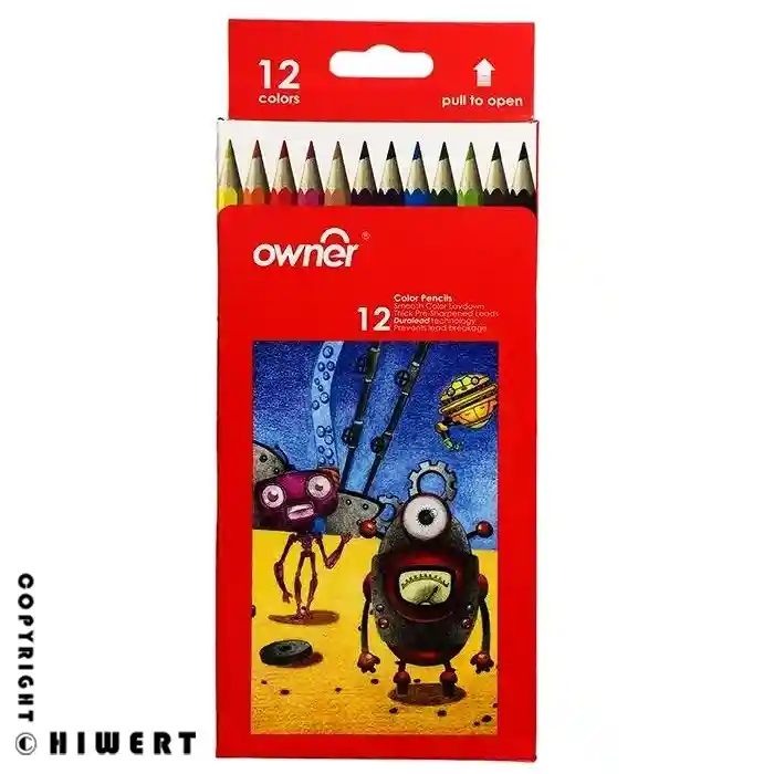 مداد رنگی ۱۲ رنگ اونر مدل Duralead با طرح ربات، انتخابی ایده‌ آل برای دانش آموزان خلاق. خرید اورجینال با قیمت عالی از های‌ ورت.