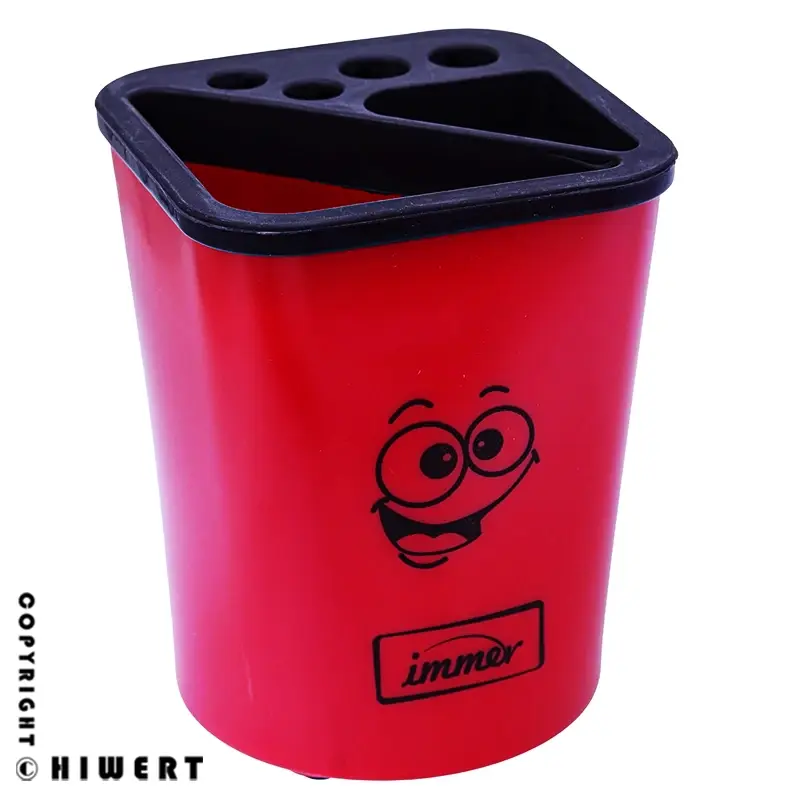 تصویر جامدادی رومیزی پلاستیکی Immer مدل 4450 با طرح صورتک خندان.