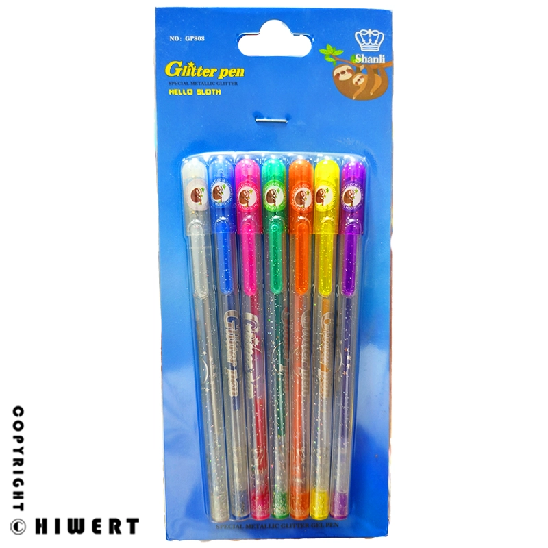 خرید اینترنتی ست خودکار ژله ای اکلیلی ۷ رنگ شانلی مدل Hello Sloth با بهترین قیمت. پک خودکار فانتزی عطری، مناسب مدرسه، نقاشی