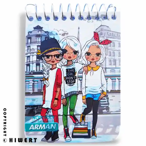 دفترچه یادداشت آرمان طرح دخترانه فانتزی و شیک