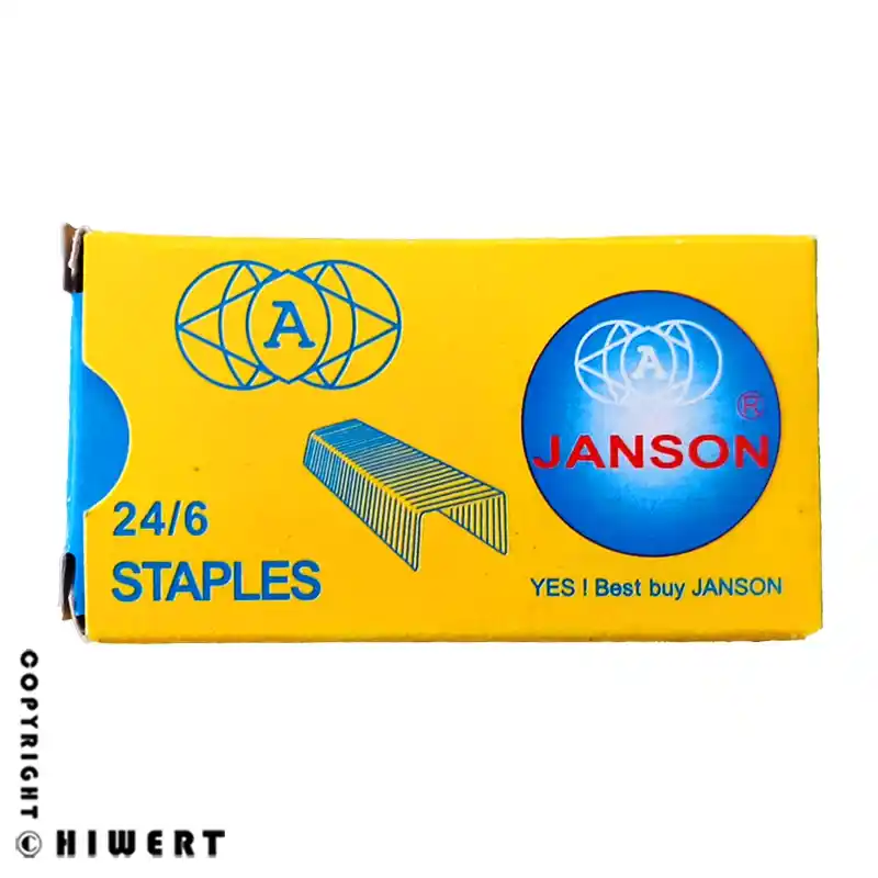 بسته ۱۰۰۰ عددی سوزن منگنه جانسون سایز 24/6 طلایی، یک انتخاب باکیفیت و زیبا برای انواع دستگاه منگنه زن | فروشگاه های ورت.