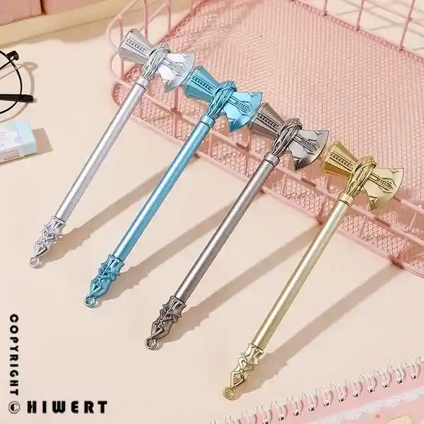 خرید روان نویس فانتزی طرح چکش ثور مدل اونجرز با بدنه متالیک و طراحی دقیق میولنیر در سایت های ورت