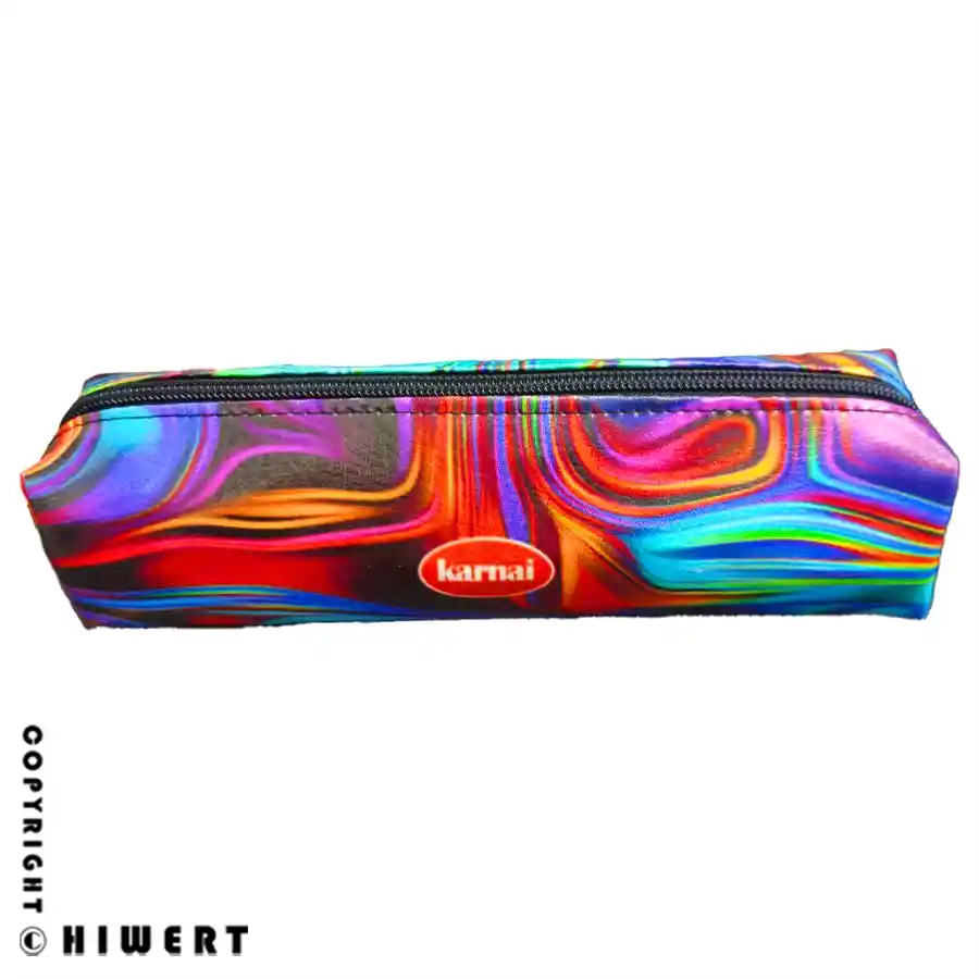 جامدادی چرم مصنوعی طرح ابر و باد رنگارنگ برند Karnai