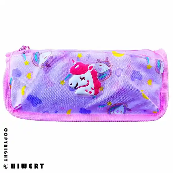 خرید جامدادی جادار دو زیپ مدل یونیکورن برجسته، بهترین انتخاب برای نظم دادن به لوازم تحریر مدرسه، با کیفیت عالی در های ورت.