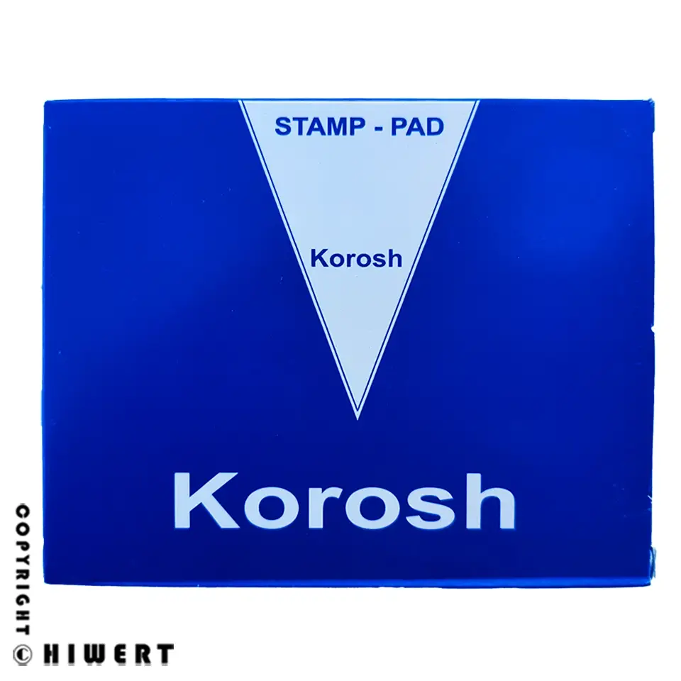 خرید اینترنتی استامپ اداری کوروش (Korosh) با بهترین قیمت. استامپ نمدی باکیفیت در رنگ‌ های مشکی، آبی، قرمز و سبز.