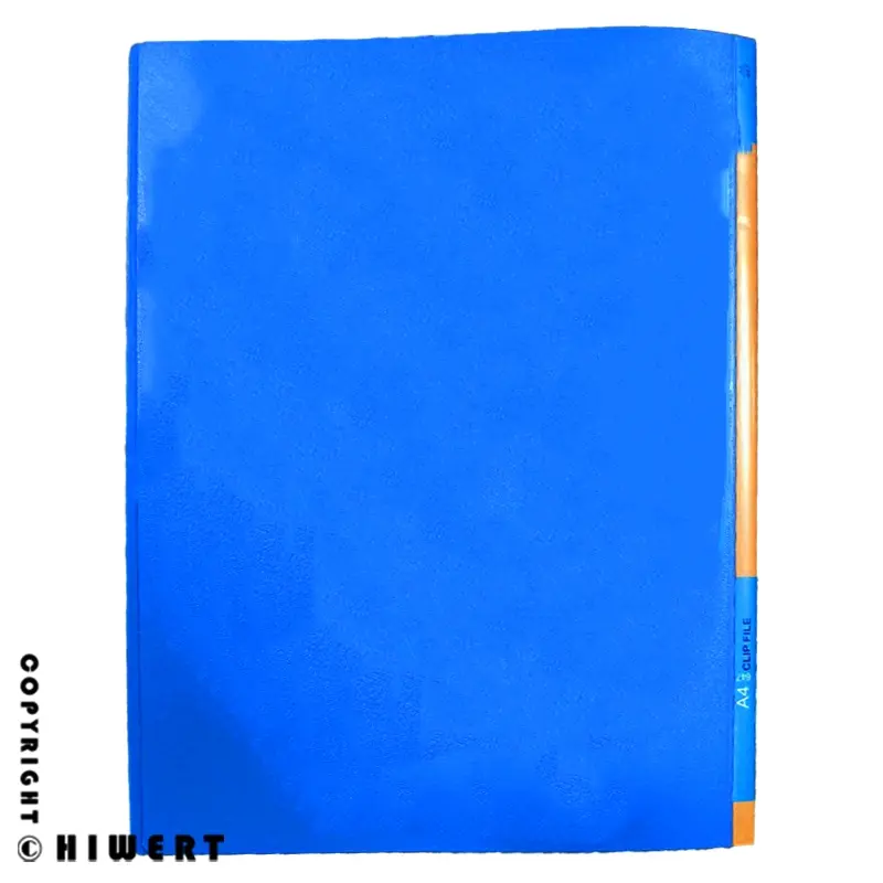 کلاسور ۴ حلقه A4 آبی جلد پلاستیکی، مناسب برای کلیربوک و بایگانی اسناد، بهترین قیمت در های ورت.