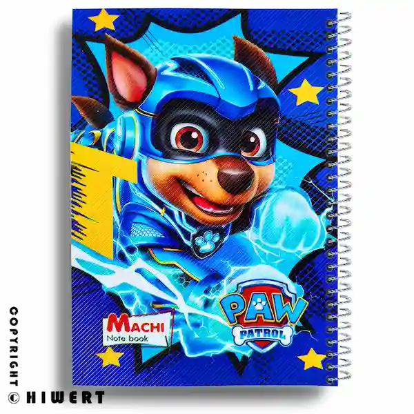 نمای کامل دفتر 50 برگ فنری طرح سگ‌ های نگهبان با جلد براق و باکیفیت در های ورت