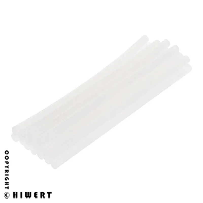 بسته بندی ۱۰ تایی چسب حرارتی بزرگ ۱۲ میلی متری جانسون با چسبندگی قوی و فوری و ذوب روان.