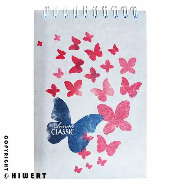 دفترچه یادداشت سیمی ۸۰ برگ انوش (Anoosh) مدل جلد سخت طرح پروانه، یک دفترچه شیک و باکیفیت، خرید از های ورت.