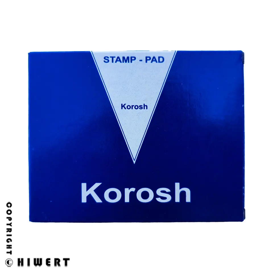 خرید اینترنتی استامپ اداری کوروش (Korosh) با بهترین قیمت. استامپ نمدی باکیفیت در رنگ‌ های مشکی، آبی، قرمز و سبز.