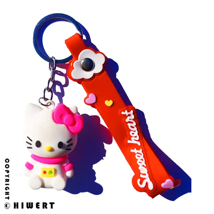 خرید آنلاین جاکلیدی سیلیکونی طرح هلو کیتی (Hello Kitty) در های ورت