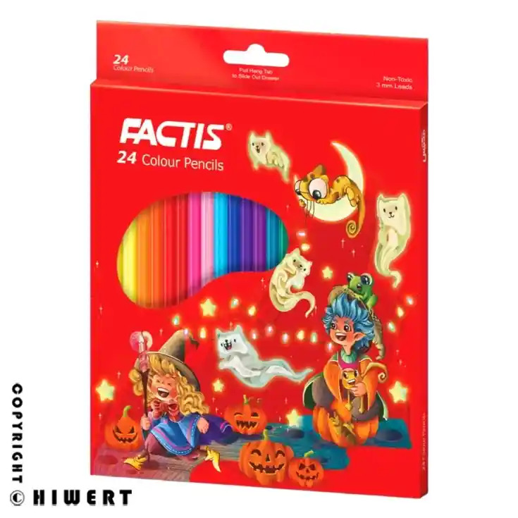 خرید مداد رنگی ۲۴ رنگ فکتیس مدل F07112336 با مغزی نرم ۳ میلی متری و رنگ های درخشان در های ورت.