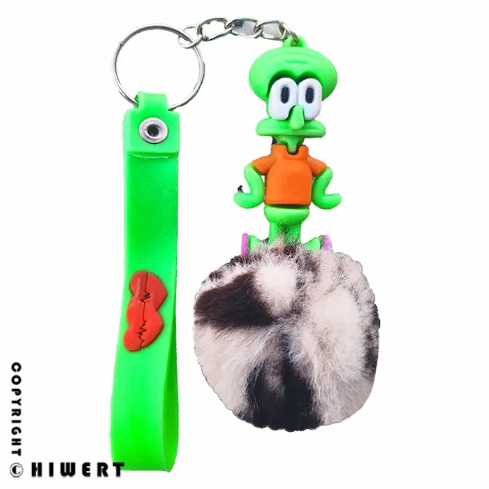 خرید اینترنتی جاکلیدی اختاپوس با قیمت عالی! سرکلیدی سیلیکونی فانتزی با پوم پوم نرم. بهترین آویز کوله و هدیه برای طرفداران باب اسفنجی