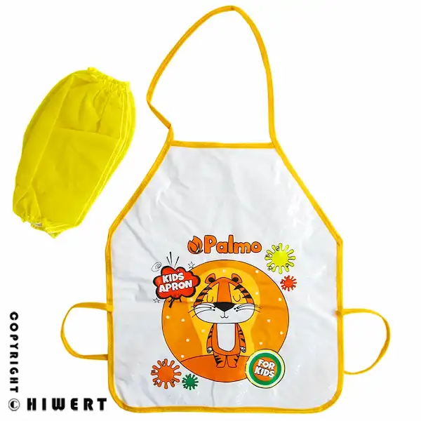 یش بند و کاور نقاشی کودک پالمو طرح ببر مهربان زرد با آستین جداگانه مناسب مهدکودک و پیش دبستانی از سایت های ورت.